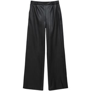 Anine Bing Koa Pant in Black Vegan Leather Size XS High Rise Wide Leg Chic Sexy‎